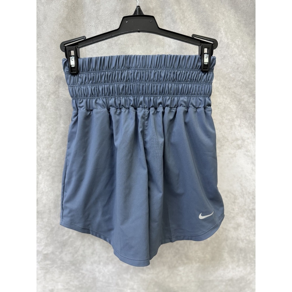 Nike One Shorts XS Blue Chill High-Waist NWT - Picture 1 of 2